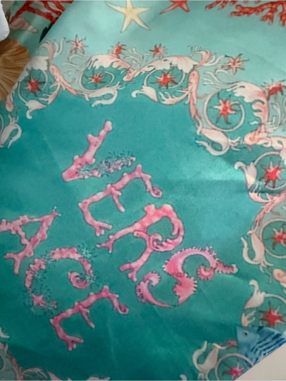 Mermaid satin scarf